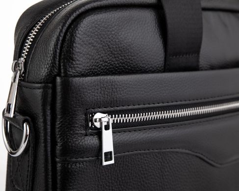 Чоловіча шкіряна ділова сумка для ноутбука Tiding Bag A25-1128-1A Чорний