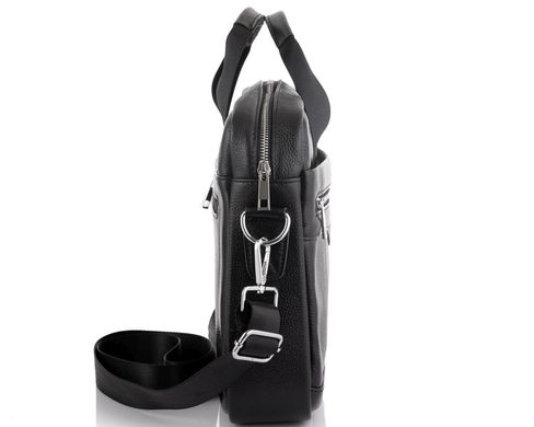Мужская кожаная деловая сумка для ноутбука Tiding Bag A25-1128-1A Черный
