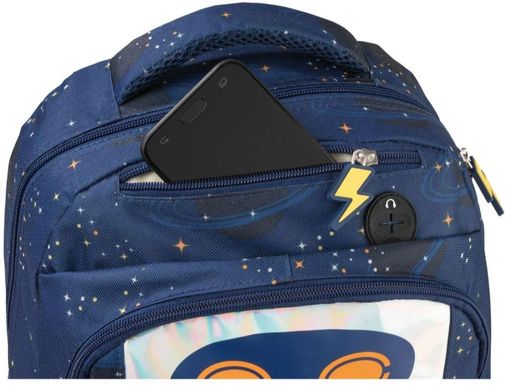 Легкий шкільний рюкзак з роботом Topmove16L синій
