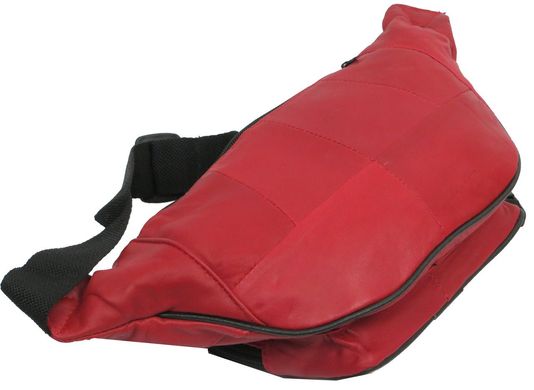 Кожаная сумка на пояс Cavaldi 904-353 red, красная