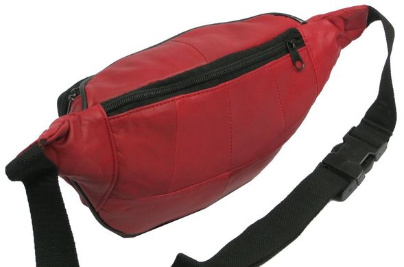 Шкіряна сумка на пояс Cavaldi 904-353 red, червона