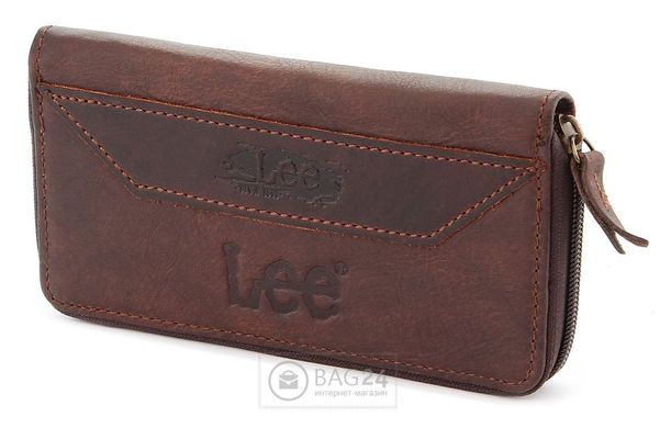 Отличный кожаный бумажник из кожи Lee 13753, Коричневый