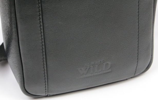 Небольшая мужская кожаная сумка для документов Always Wild 8020 NDM черная