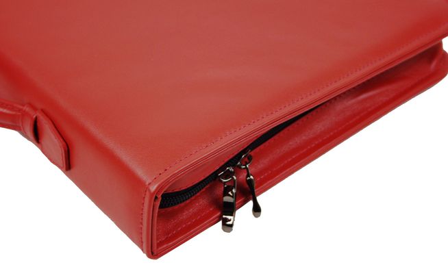 Женская кожаная деловая папка Portfolio Port1001SB красная