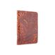 Красива шкіряна обкладинка-органайзер для ID паспорта та інших документів / карт, коньячного кольору, колекція "Mehendi Art"