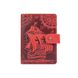 Кожаное портмоне для паспорта / ID документов HiArt PB-02/1 Shabby Red Berry "Discoveries"