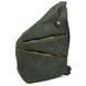 Чоловіча сумка-слінг через плече мікс канвасу та шкіри TARWA REE-6402-3md Зелений