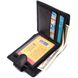 Горизонтальный мужской кошелек с блоком для пластиковых карт из натуральной кожи Vintage sale_15029 Черный
