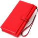 Яркий женский клатч с двумя блоками для кредитных карт из натуральной кожи Tony Bellucci 21985 Красный