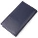 Вертикальний гаманець із натуральної шкіри KARYA 21141 Синій