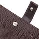 Місткий вертикальний чоловічий гаманець із фактурної шкіри KARYA 20991 Коричневий