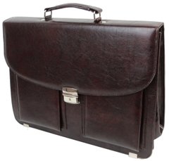 Чоловічий портфель з еко шкіри Exclusive, Україна 722900 коричневий