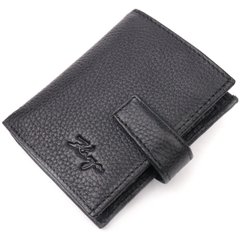 Функціональний вертикальний невеликий чоловічий гаманець із зернистої шкіри KARYA 20992 Чорний