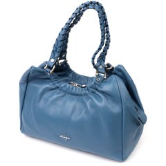 Необычная женская сумка с ручками KARYA 20842 кожаная Синий