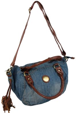 Женская сумка из джинсовой ткани Fashion jeans bag светло-синяя