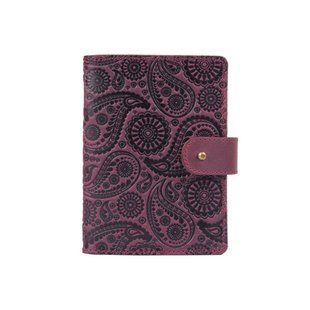 Кожаное портмоне для паспорта / ID документов HiArt PB-03S/1 Shabby Plum "Buta Art"