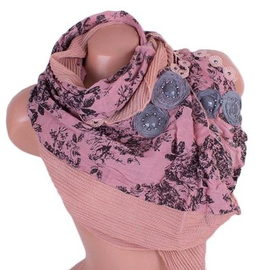 Нежно-розовый хлопковый шарф для дам ETERNO ES0206-16-4, Розовый