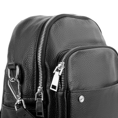 Сумка-рюкзак жіноча шкіряна VITO TORELLI (ВИТО Торелл) VT-15865-black Чорний