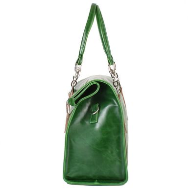 Жіноча повсякденно-дорожня сумка з якісного шкірозамінника LASKARA (Ласкарєв) LK10201-green Зелений