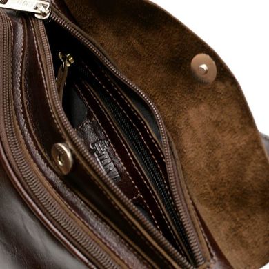Трендовий рюкзак з натуральної шкіри на одне плече GX-3026-4lx бренд TARWA Бордовий