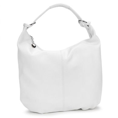 Женская мягкая большая кожаная сумка Firenze Italy F-IT-8778W Белый