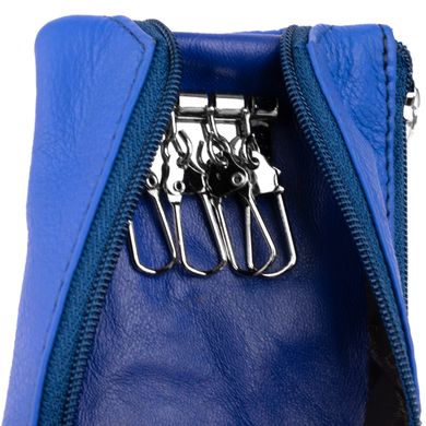 Ключница-кошелек с кармашком унисекс ST Leather 19351 Синяя