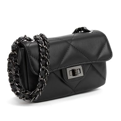 Жіноча маленька стьобана сумочка Firenze Italy F-IT-057A Чорний