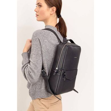 Натуральный кожаный городской женский рюкзак на молнии Cooper темно-синий флотар Blanknote BN-BAG-19-navy