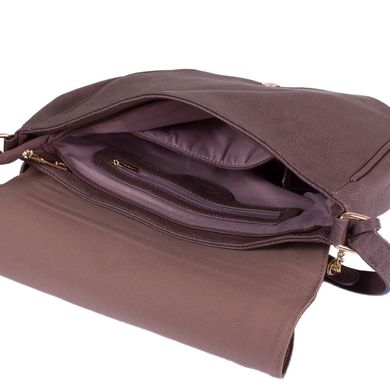 Жіноча сумка-почтальонка з якісного шкірозамінника AMELIE GALANTI (АМЕЛИ Галант) A991234-taupe Коричневий
