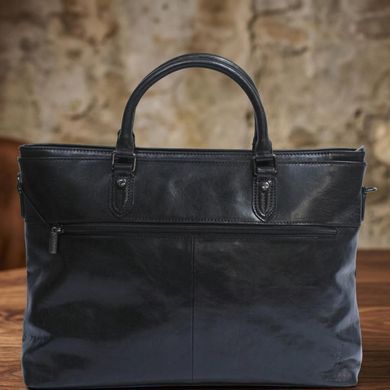 Женская деловая сумка Tony Perotti натуральная кожа Italico 7615 nero (90394) Черная