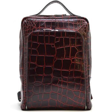 Кожаный рюкзак для ноутбука под рептилию REP1-1239-4lx TARWA Бордовый