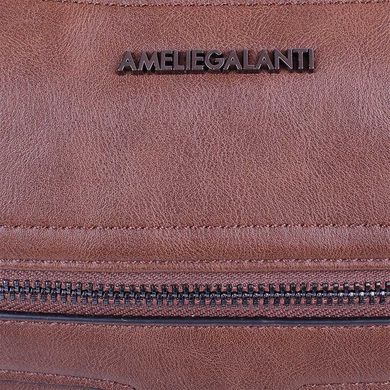 Жіноча сумка з якісного шкірозамінника AMELIE GALANTI (АМЕЛИ Галант) A976191-khaki Коричневий