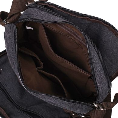 Мужская сумка мессенджер из плотного текстиля Vintage 22204 Черный