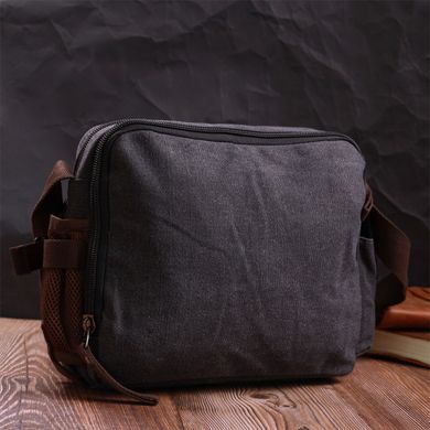 Мужская сумка мессенджер из плотного текстиля Vintage 22204 Черный