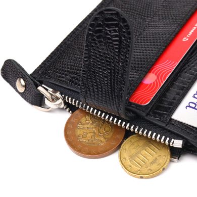 Відмінний чоловічий горизонтальний гаманець із натуральної фактурної шкіри CANPELLINI 21506 Чорний