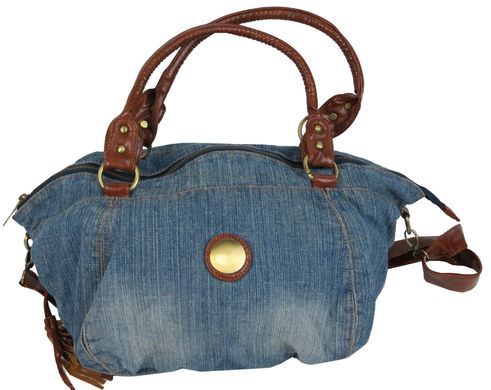 Жіноча сумка з джинсової тканини Fashion jeans bag світло-синя