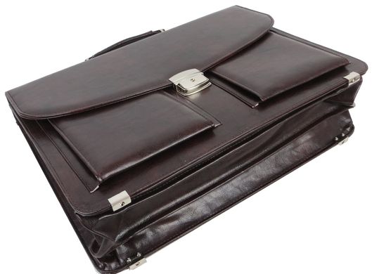 Мужской портфель из эко кожи Exclusive, Украина 722900 коричневый