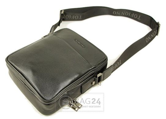 Удобная мужская сумка из натуральной кожи TOFIONNO 00284, Черный