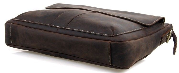 Шкіряна чоловіча сумка європейської якості Vintage 14161 Коричнева