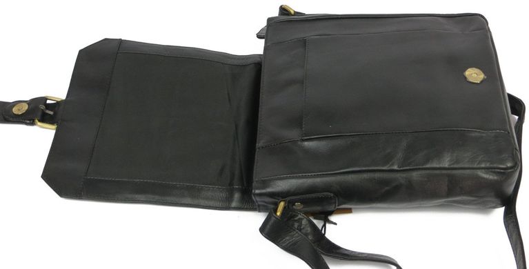 Кожаная сумка-плантешка среднего размера Always Wild С48.0163 черный