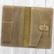Шкіряне портмоне оливкового кольору з авторським художнім тисненням "7 wonders of the world"