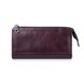 Гарний шкіряний гаманець на блискавці фіолетового кольору