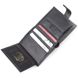 Функціональний вертикальний невеликий чоловічий гаманець із зернистої шкіри KARYA 20992 Чорний