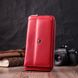 Симпатичний гаманець-клатч з ручкою для носіння в руці з натуральної шкіри ST Leather 22530 Червоний