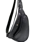 Практичний рюкзак на одне плече з телячої шкіри GA-3026-3md бренд Tarwa Чорний фото