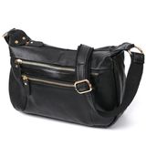 Шкіряна жіноча сумка Vintage 20686 Чорний фото