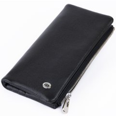 Вертикальний гаманець на кнопці жіночий ST Leather 19200 Чорний
