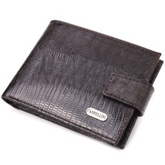 Невеликий чоловічий гаманець із натуральної фактурної шкіри CANPELLINI 21507 Коричневий
