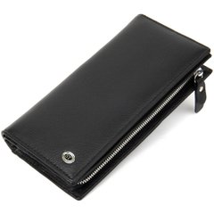 Практичний шкіряний гаманець-клатч ST Leather 19371 Чорний