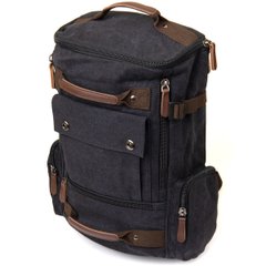 Рюкзак текстильный дорожный унисекс с ручками Vintage 20663 Черный